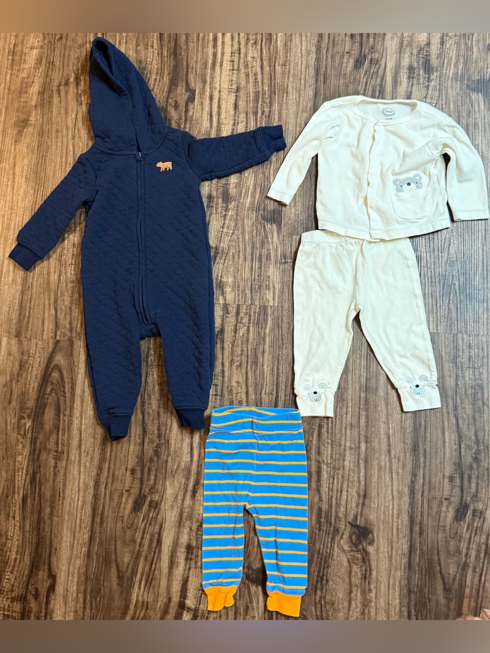 6-9 Months Baby Boy Pajama Bundle Full Zip Sleeper 2 Piece Set Pants